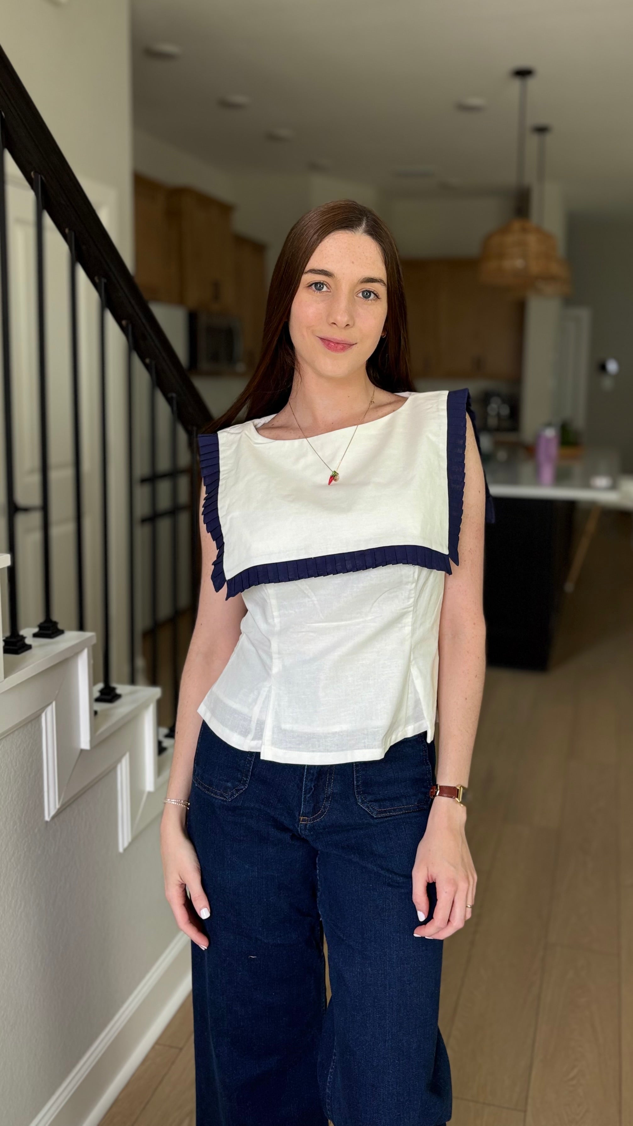 Sailor Pleated Top
