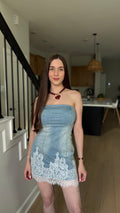 Denim Lace Dress
