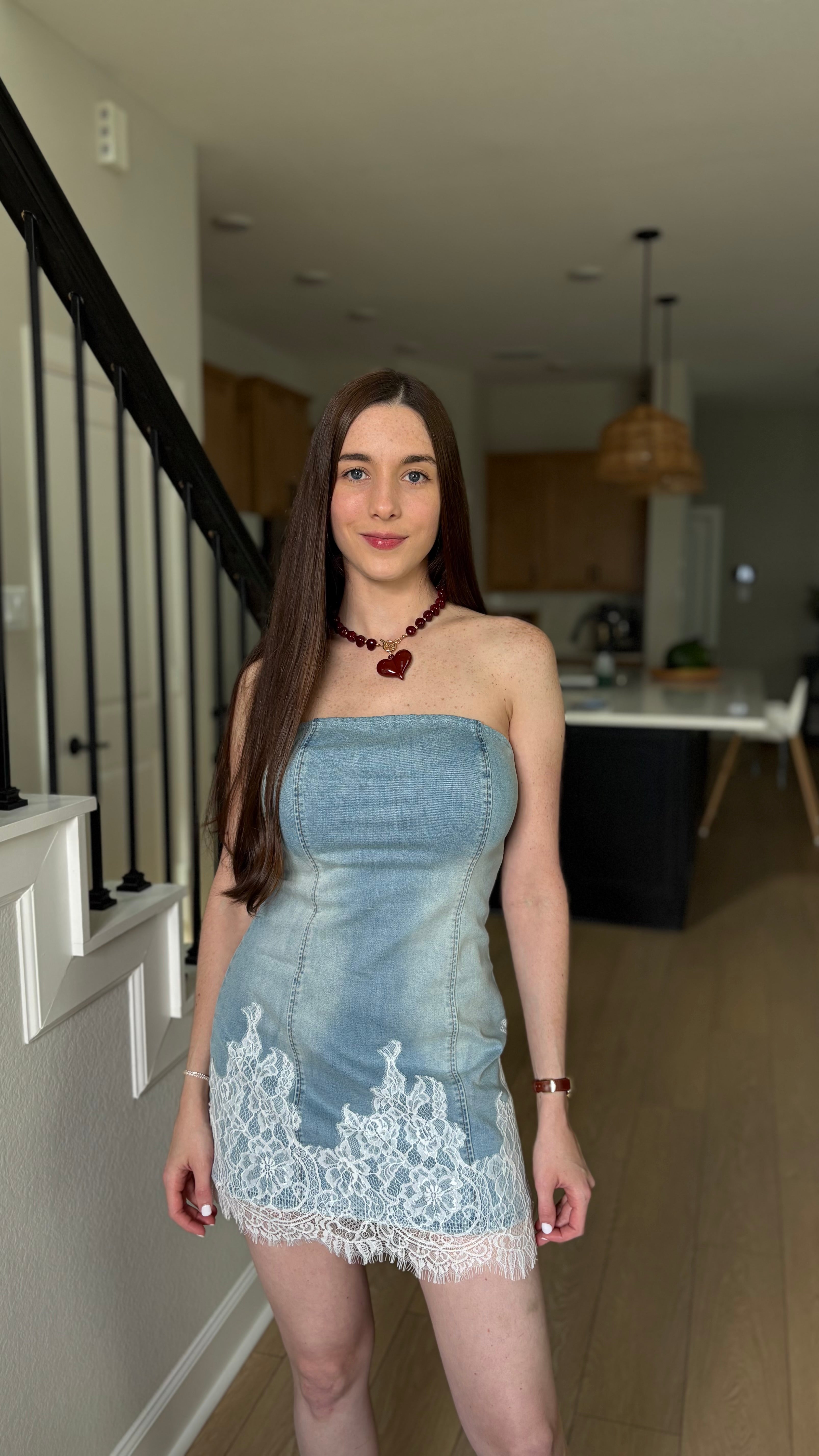 Denim Lace Dress