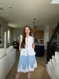 Denim Lace Bermuda Shorts