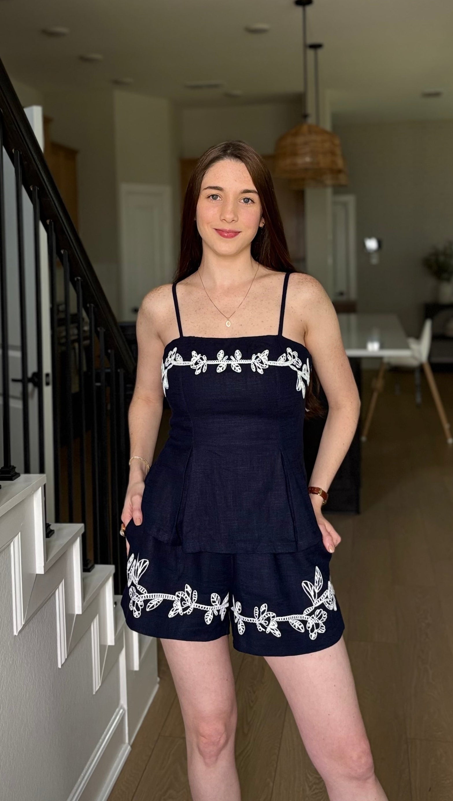 Embroidered Linen Set