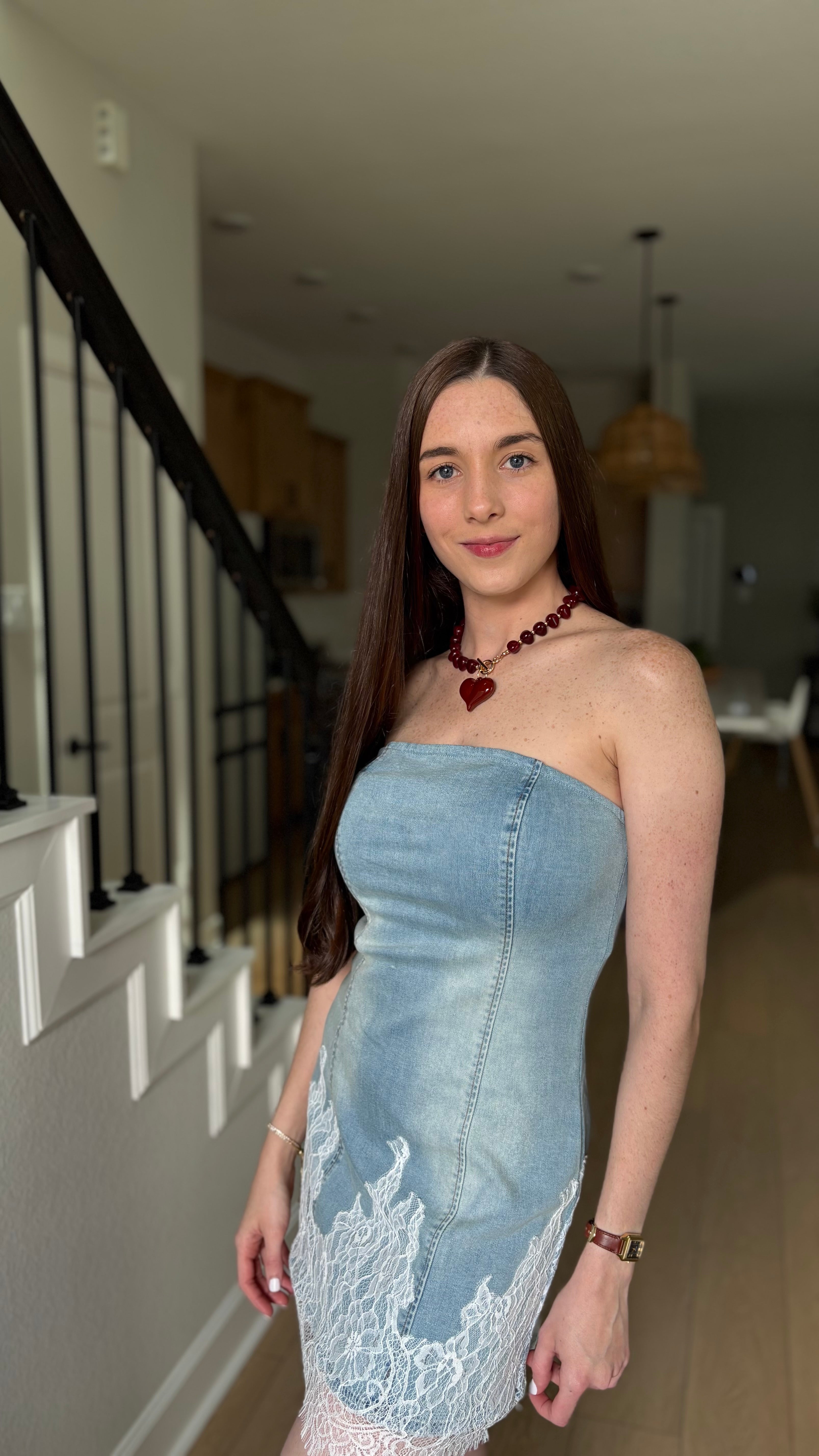 Denim Lace Dress