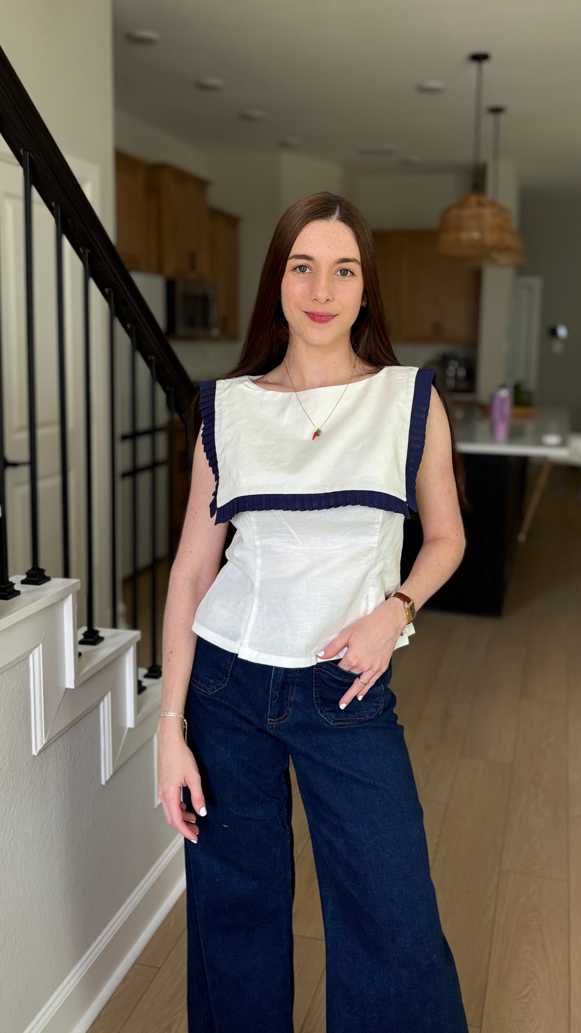 Sailor Pleated Top